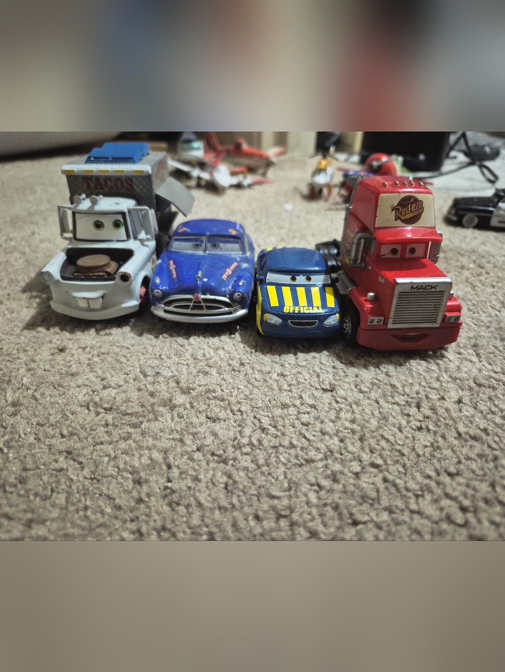 Loungefly Collectible Cars Set - White, Blue, Yellow, Red